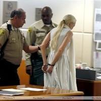 Lindsay Lohan at the Los Angeles Airport Courthouse being escorted | Picture 105785